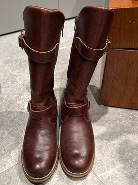 Patagonia Thatcher Brown Leather Riding Boots Women's Size 6.5